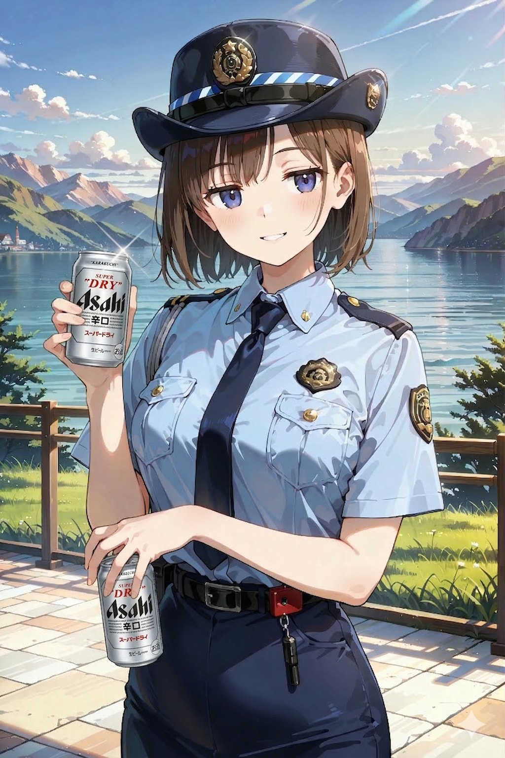 婦警さんとビール Z320
