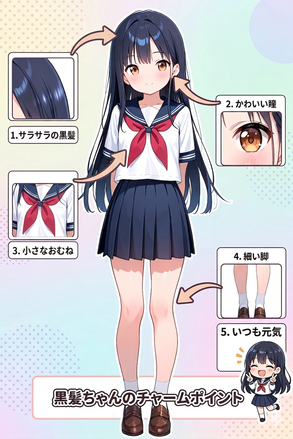 黒髪ちゃんのチャームポイント