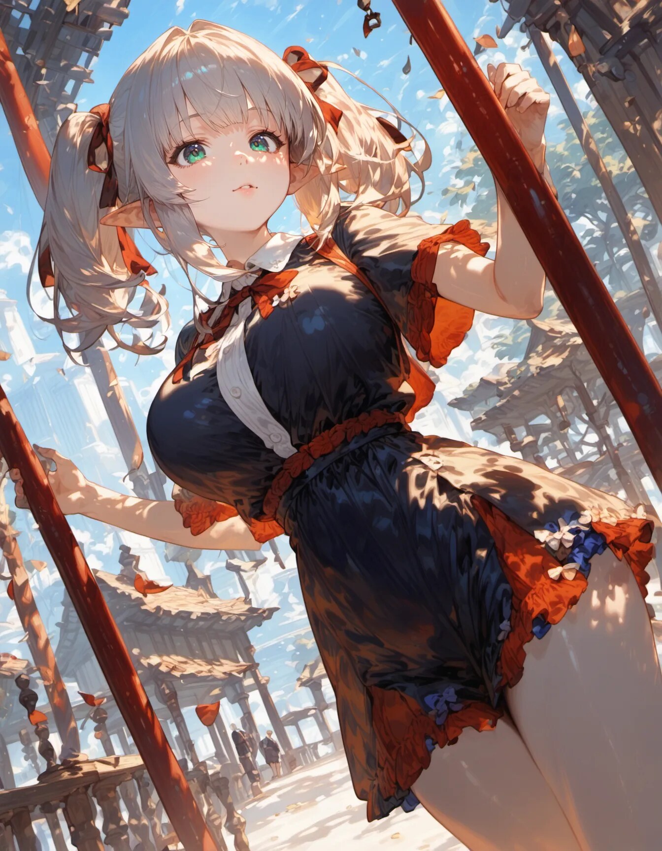 Red Pillars and Elven Ears | の人気AIイラスト・グラビア