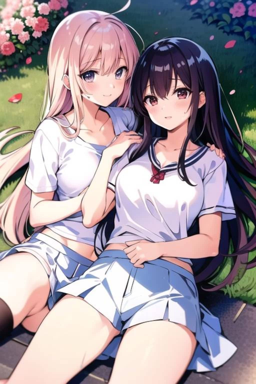 公園黒髪娘804