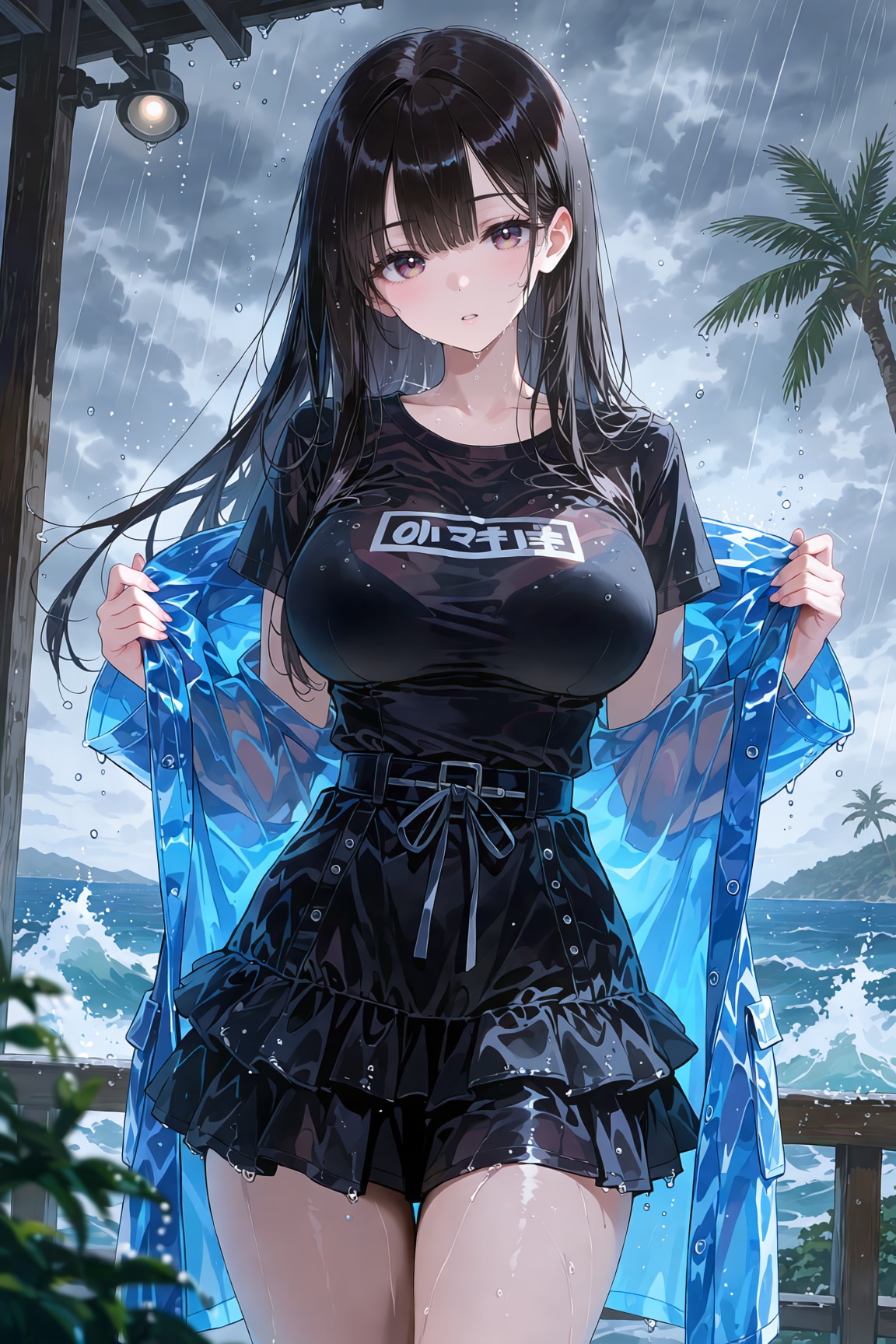 ふふっ、びしょ濡れになっちゃった