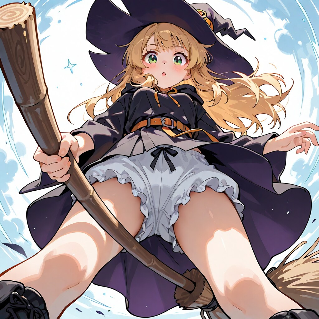 箒にまたがって