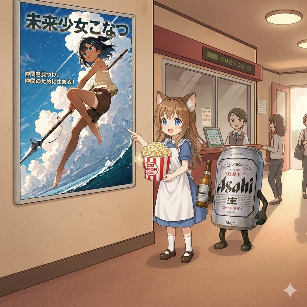 映画「未来少女こなつ」を観に来た小さな女の子