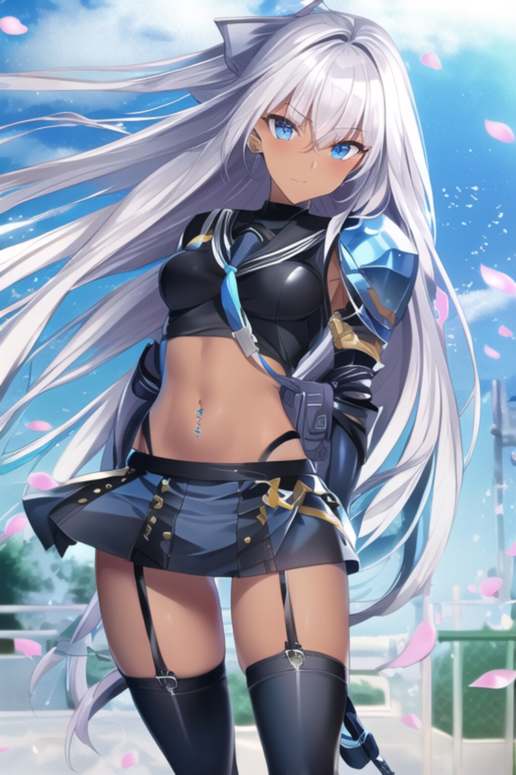 銀髪メカ娘の登校