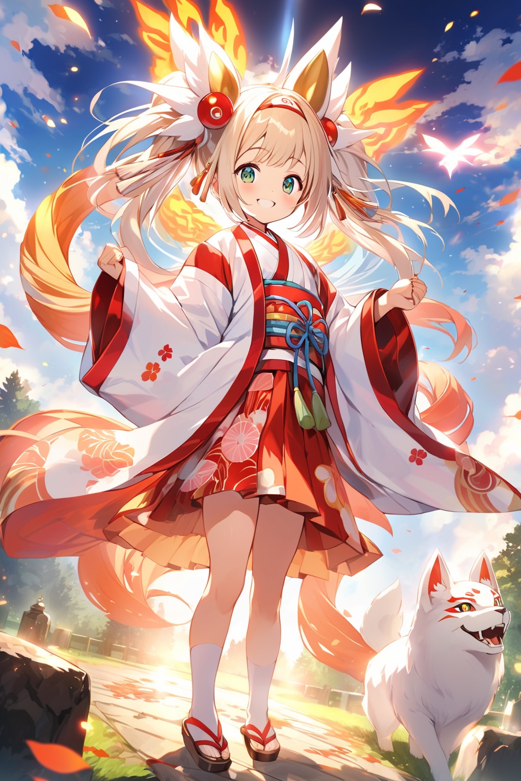 天照大御神風（何故か犬がでた） | の人気AIイラスト・グラビア