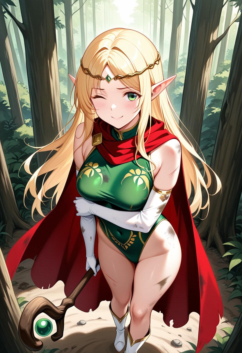 魔導士レオタードエルフ　勝利if