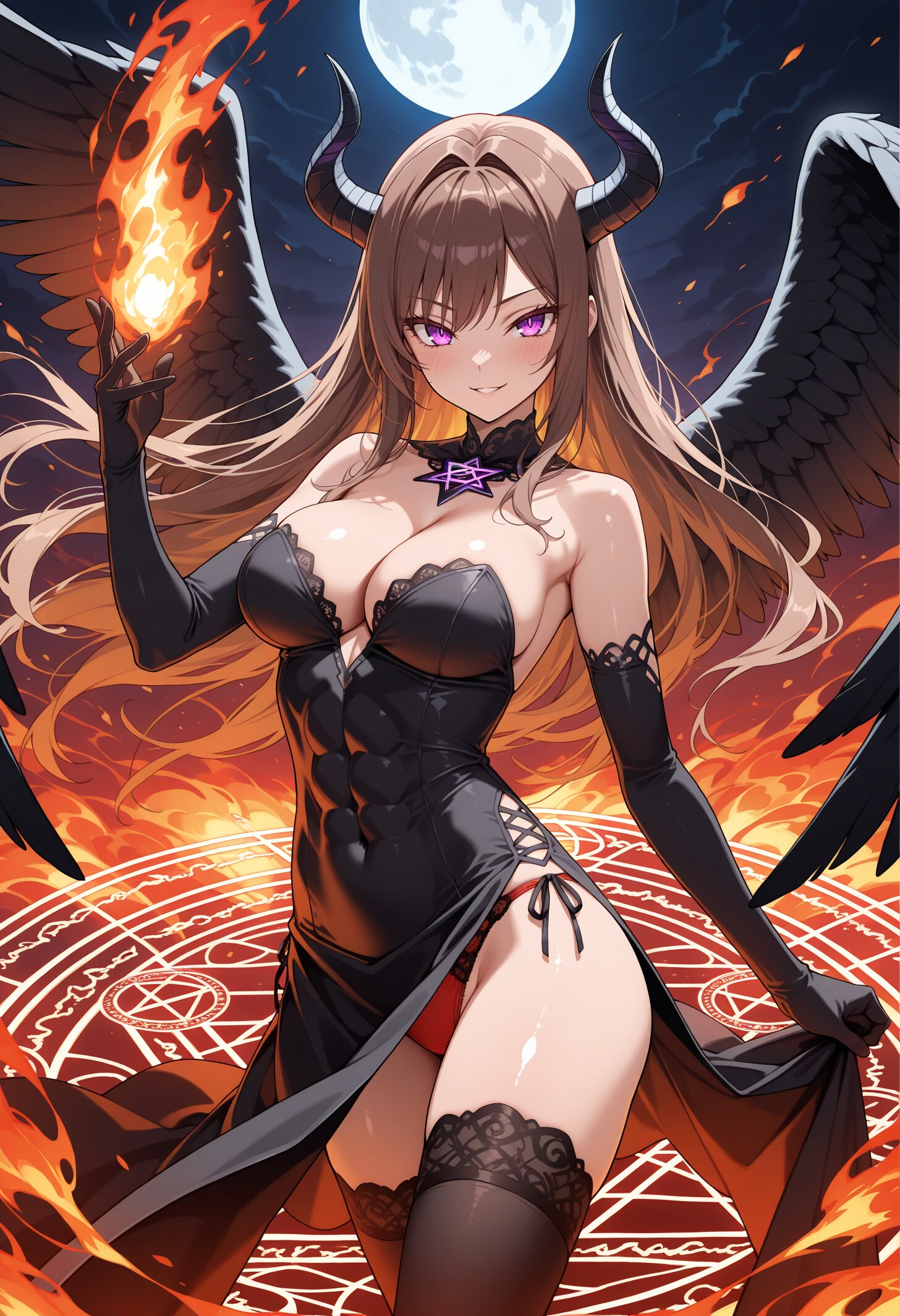 腹筋の悪魔娘