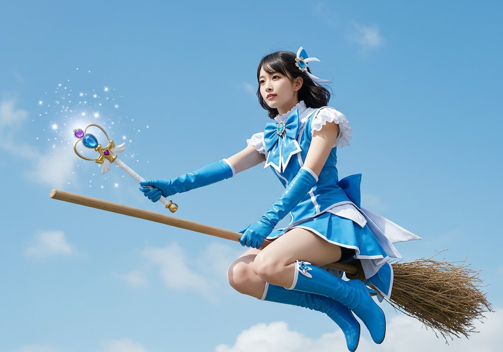 空飛ぶ魔法少女