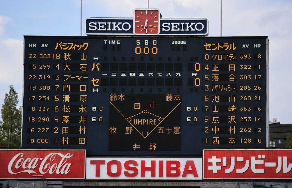 懐かしスコアボード【明治神宮野球場】