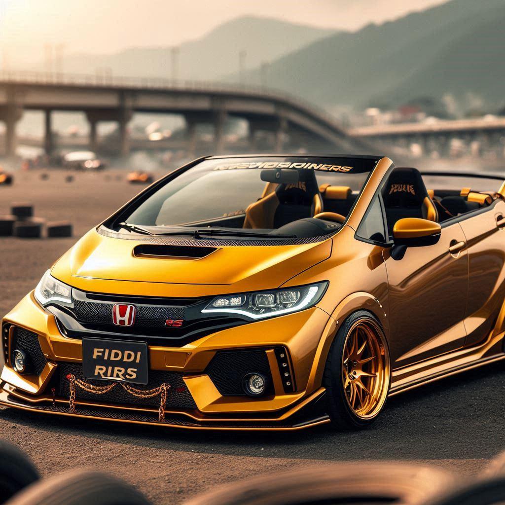 純金製フィットRSオープンカーのドリ車 | の人気AIイラスト・グラビア