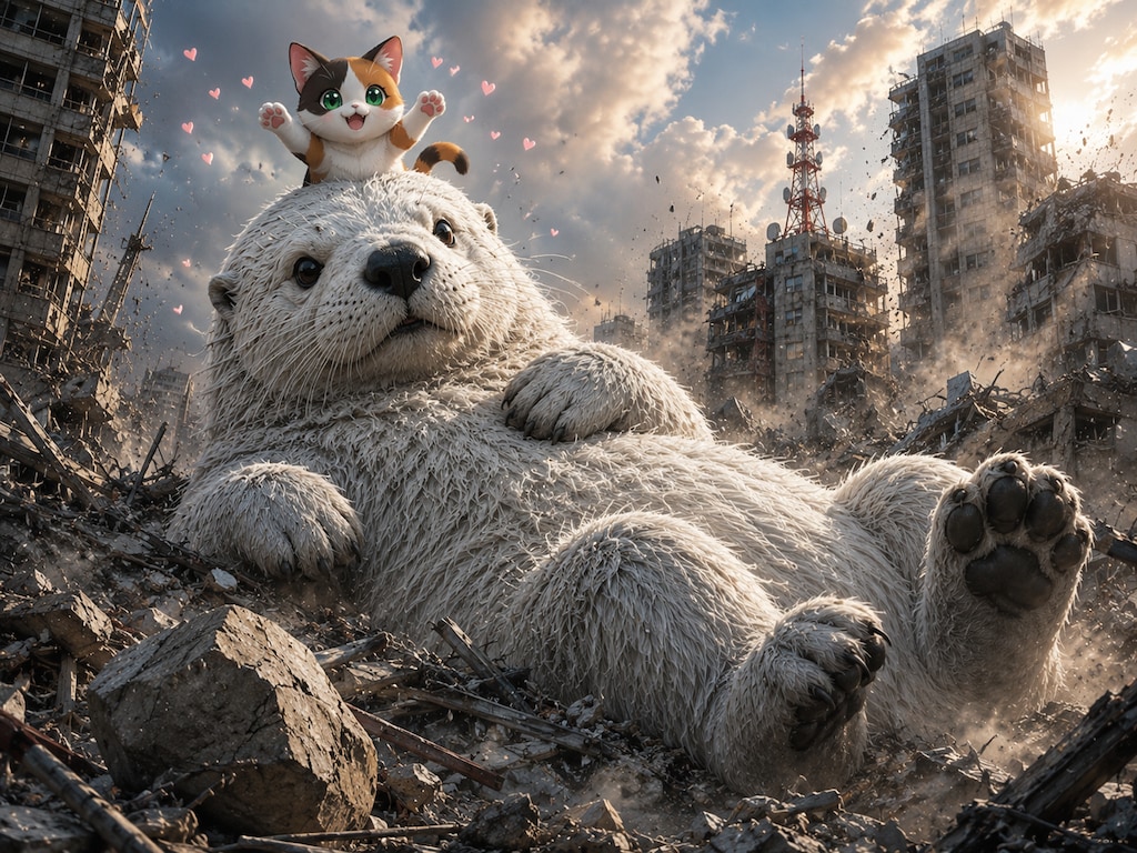 海獣白ラッコ vs 妖獣ミケ