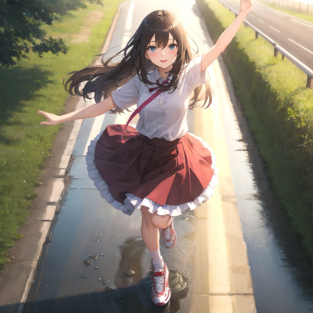 水たまりの上 | の人気AIイラスト・グラビア