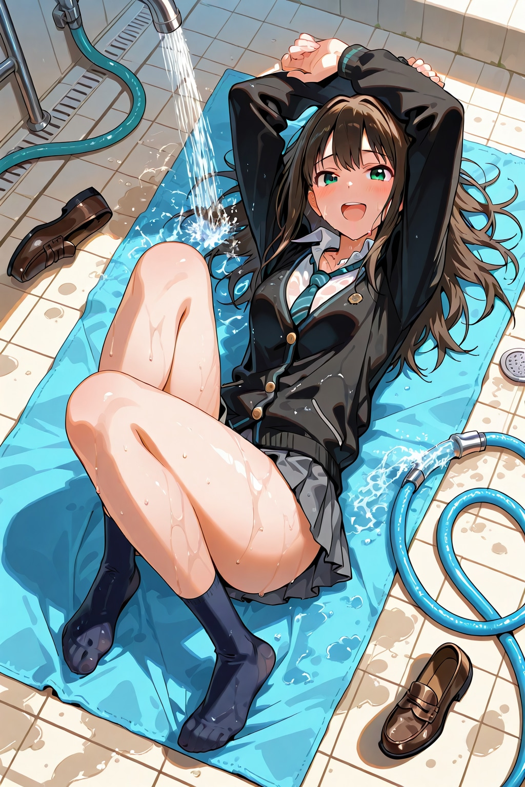 濡れた制服