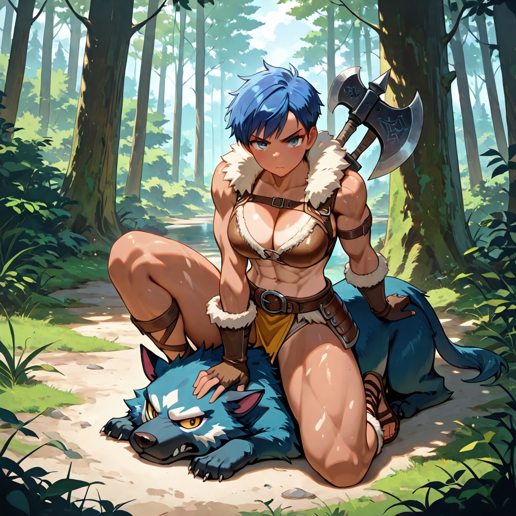 森の守護獣と蛮族の姫騎士