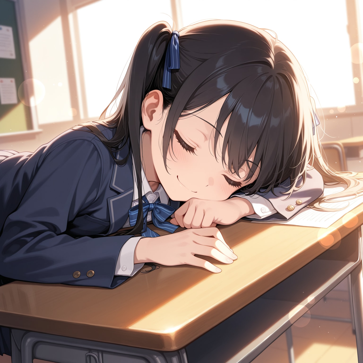 教室で寝る凛ちゃん | の人気AIイラスト・グラビア