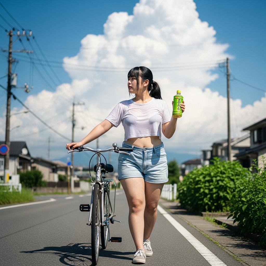 コンビニでお茶を買って帰る途中 | の人気AIイラスト・グラビア
