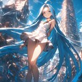 ルリアちゃん in サイバーパンクcity 2枚目