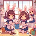 ウサギ娘の大掃除「今年のヨゴレは今年のうちに❗🐰🐰🐰✨」 3枚目