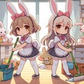 ウサギ娘の大掃除「今年のヨゴレは今年のうちに❗🐰🐰🐰✨」 2枚目