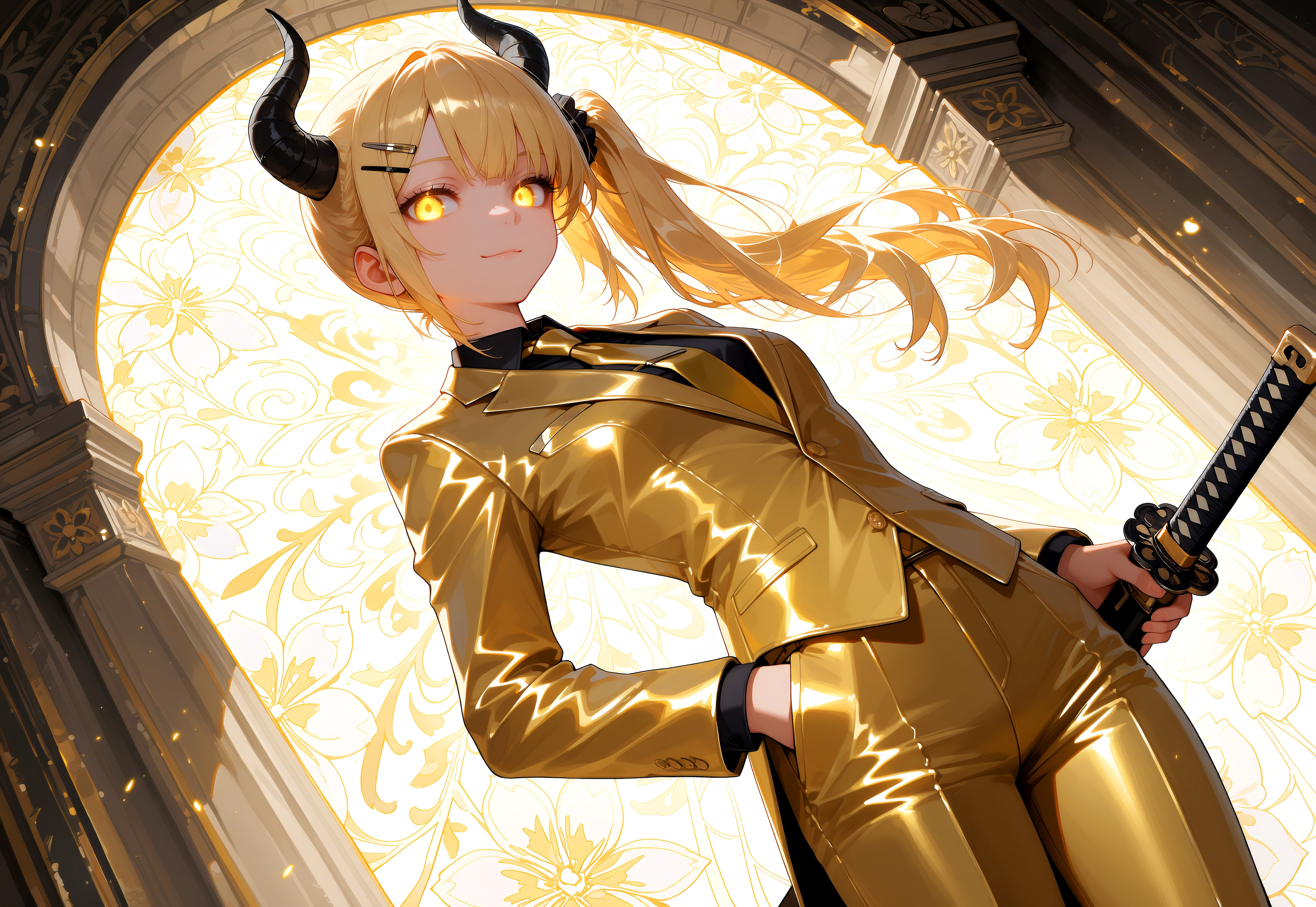 黄金スーツ女鬼高生さん | の人気AIイラスト・グラビア
