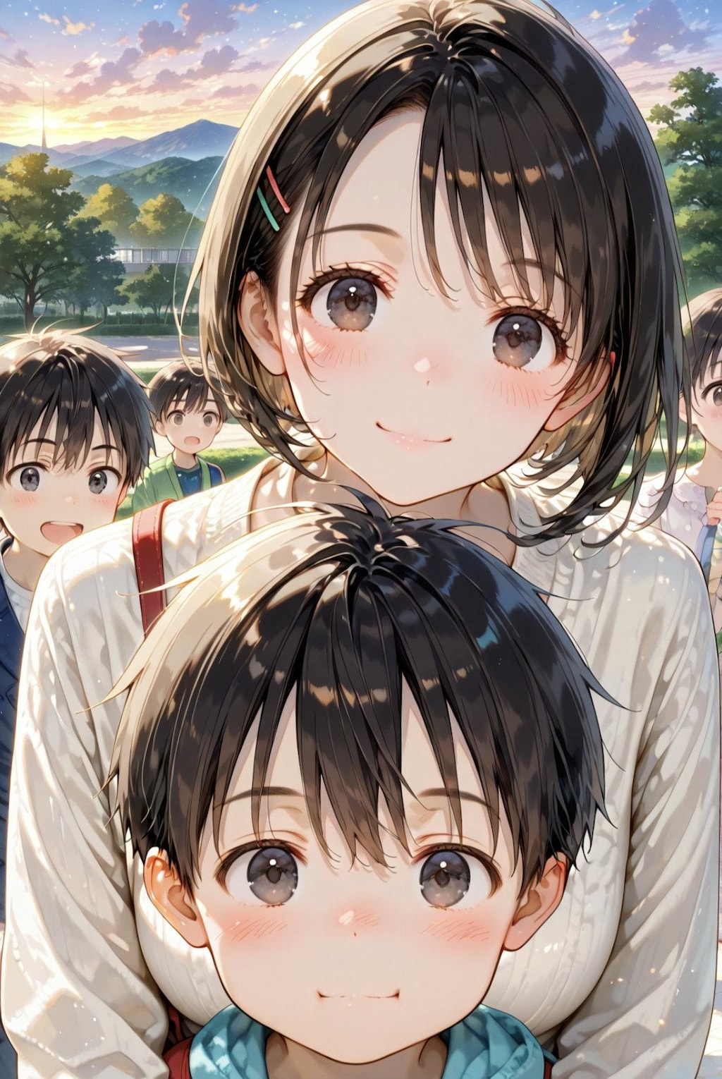 公園で遊ぶ親子８