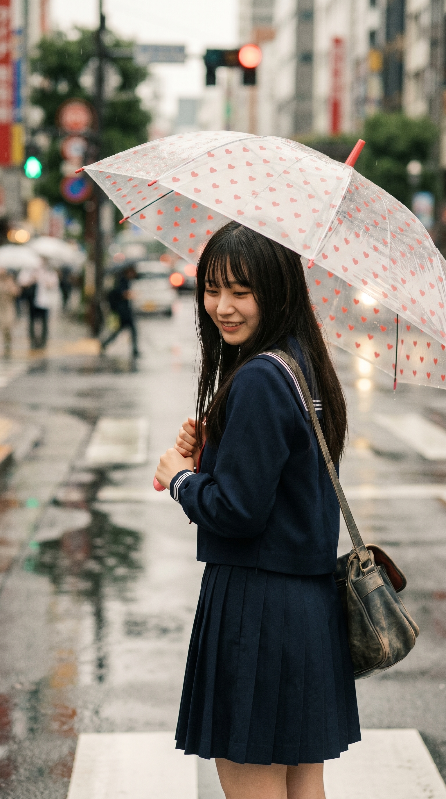 Heartbeats Beneath a Rainy Umbrella