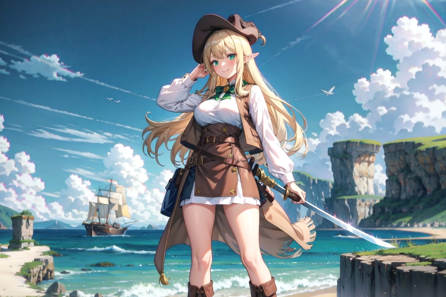 エルフの海賊の若奥様 | の人気AIイラスト・グラビア