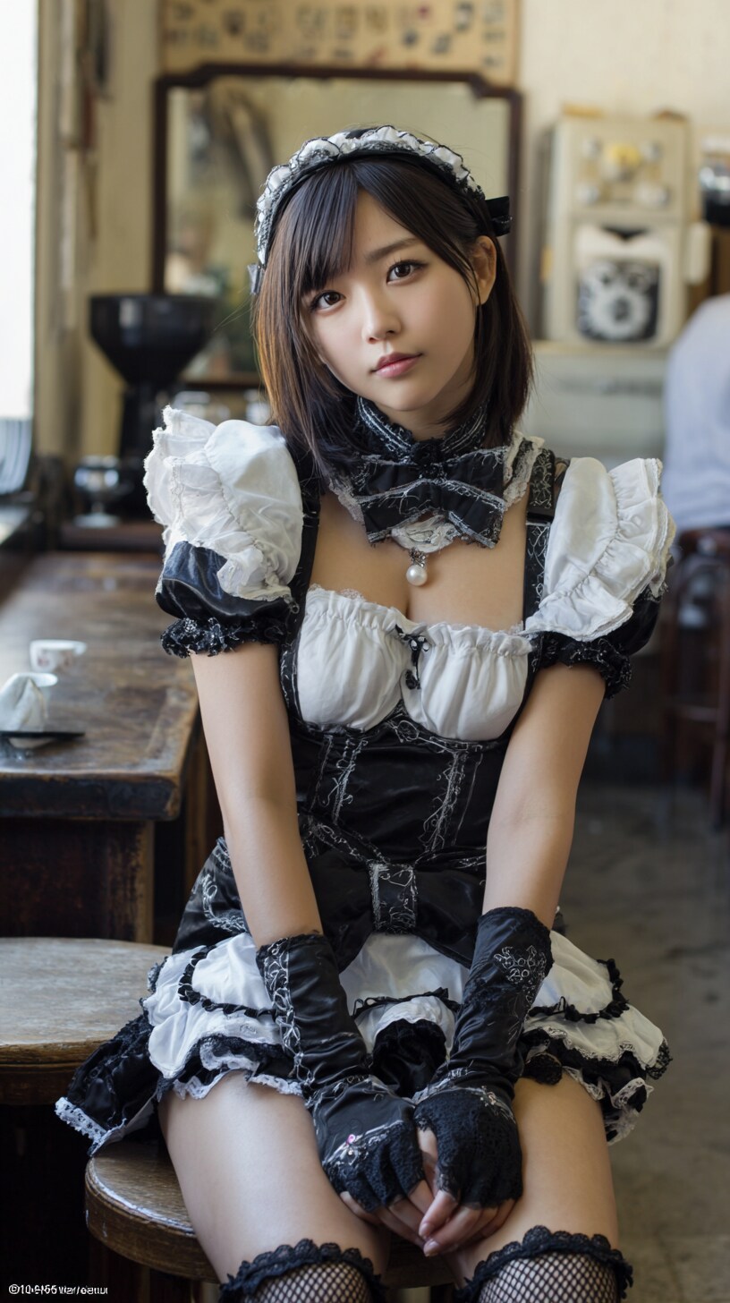 喫茶店のメイドちゃん