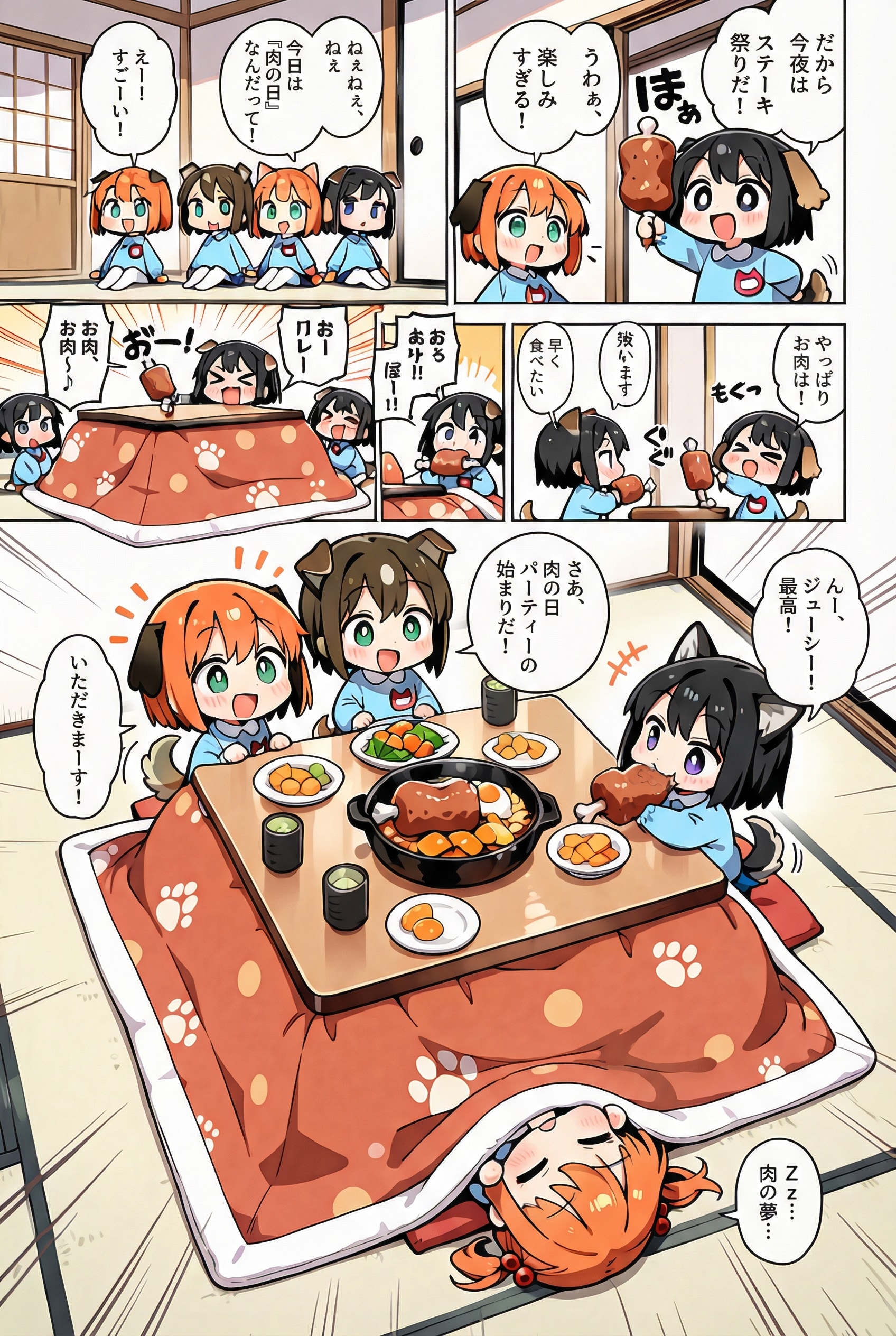 ２月９日は肉の日 | の人気AIイラスト・グラビア