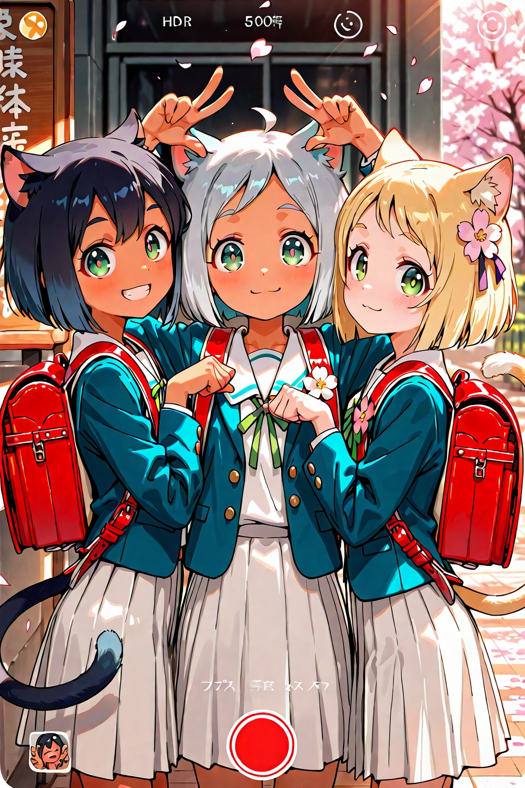 うわー。ボクたちの入学式の写真だぁ。懐かしぃ…… | の人気AIイラスト・グラビア