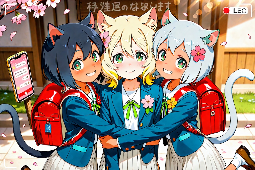 うわー。ボクたちの入学式の写真だぁ。懐かしぃ……