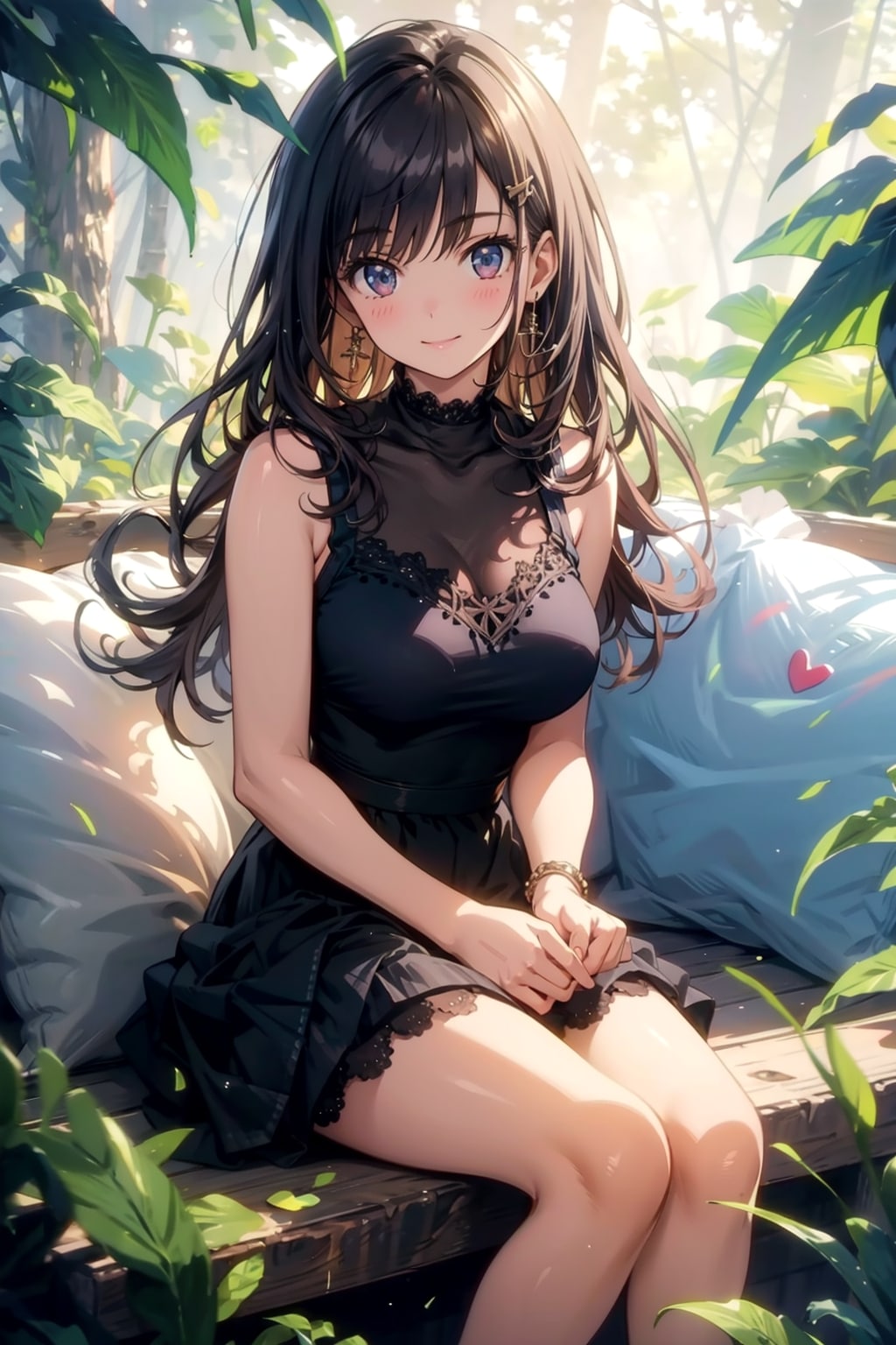 野外公園のベンチで | の人気AIイラスト・グラビア