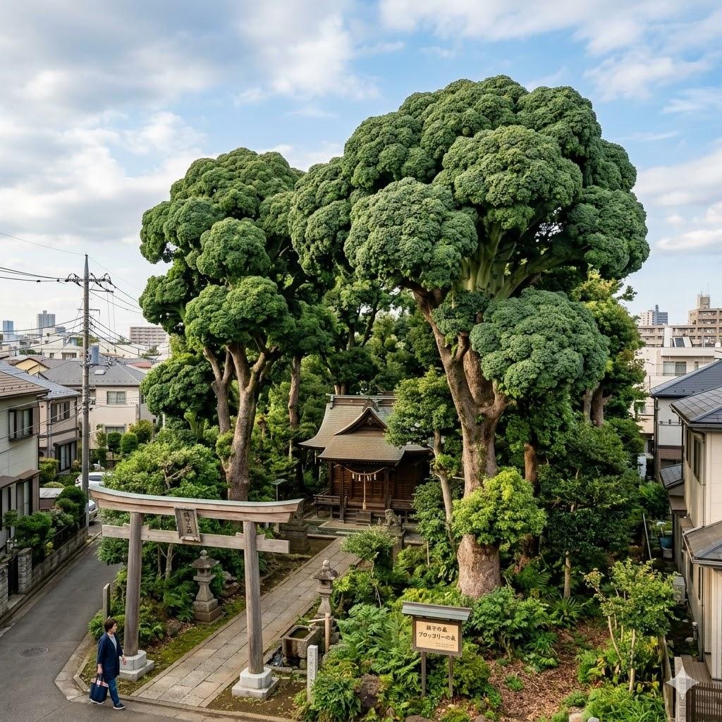 ブロッコリー風の鎮守の森