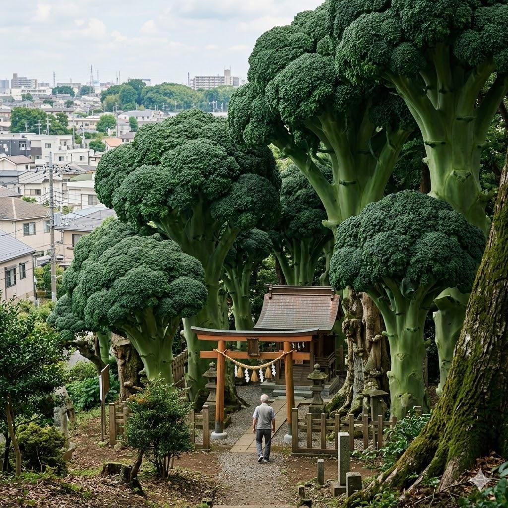 ブロッコリー風の鎮守の森