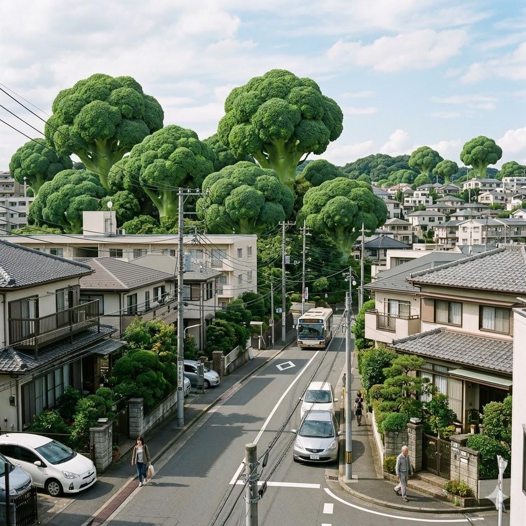 ブロッコリー風の鎮守の森