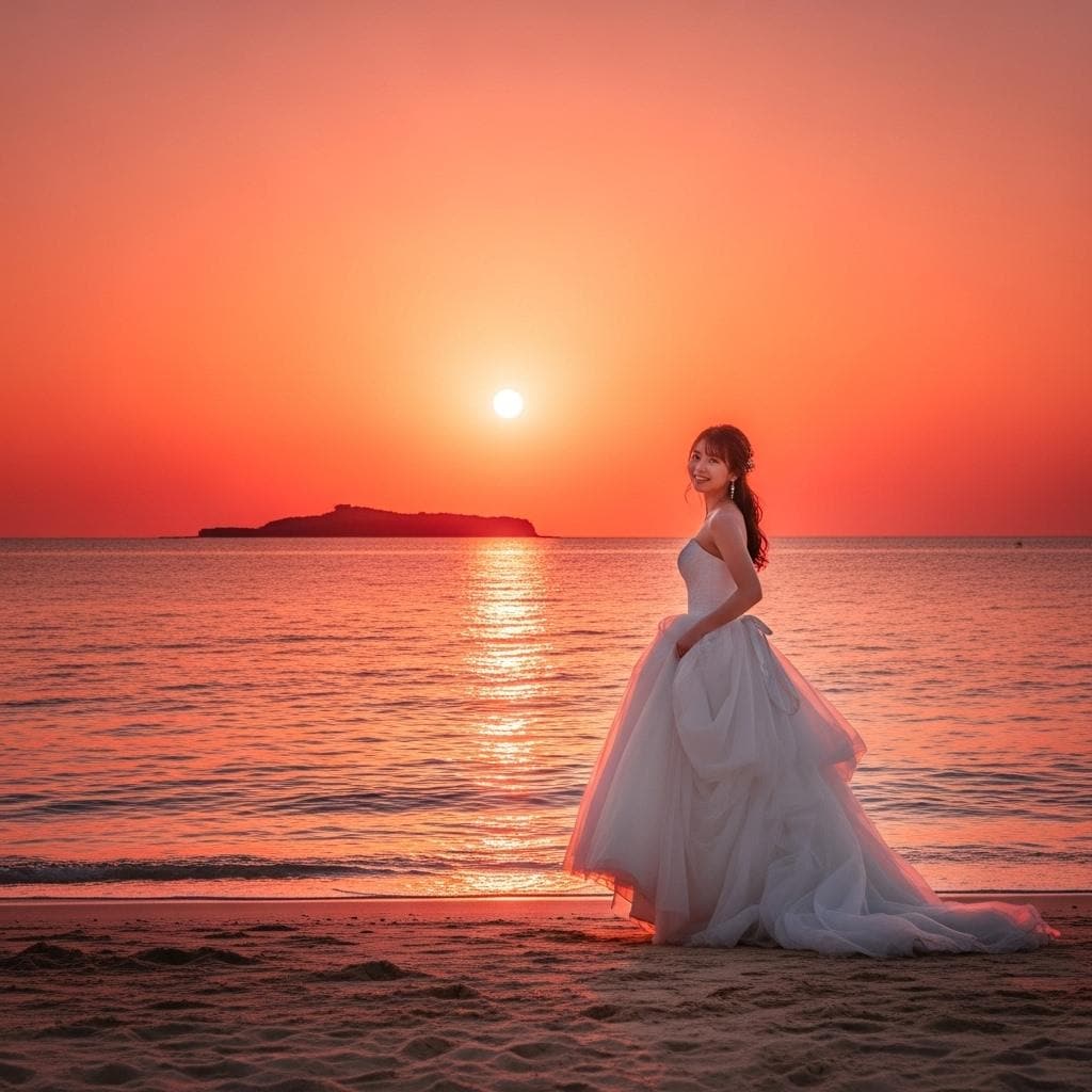 リゾートビーチの花嫁