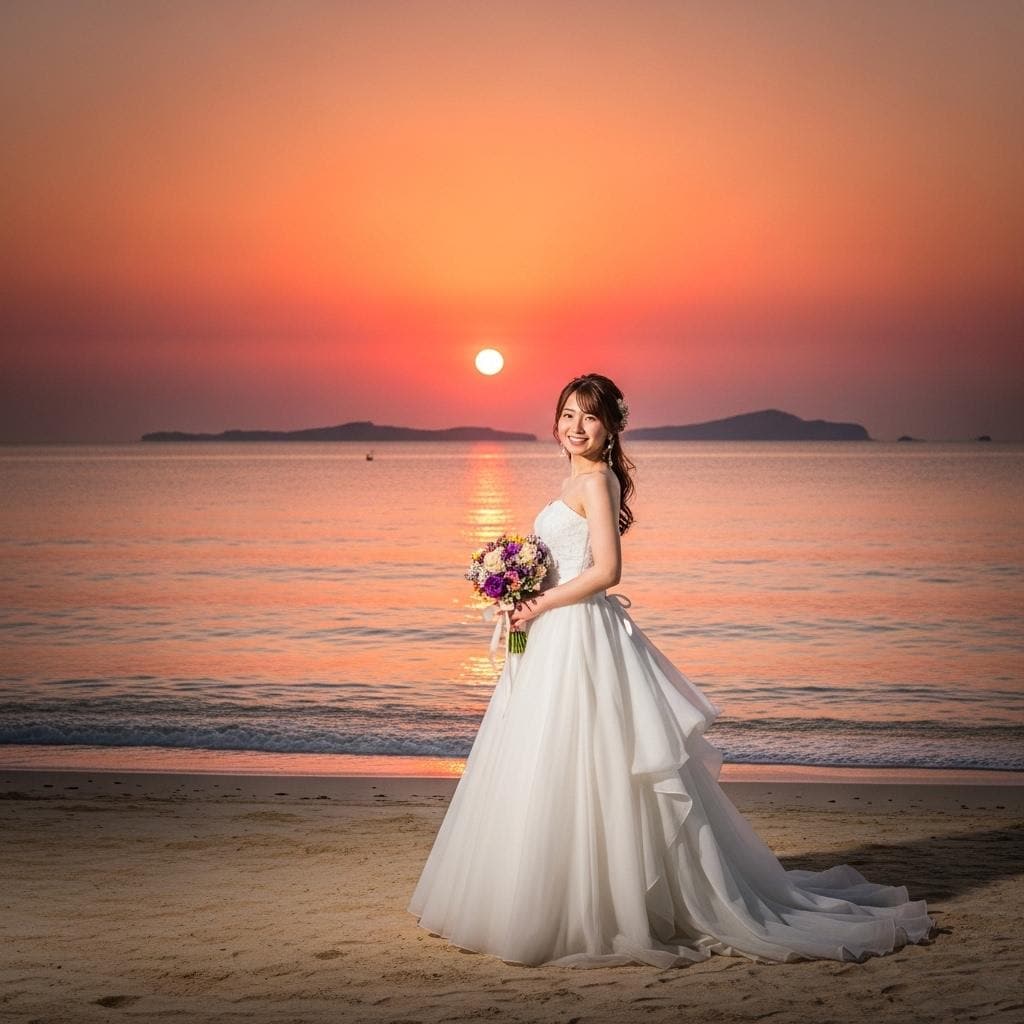 リゾートビーチの花嫁