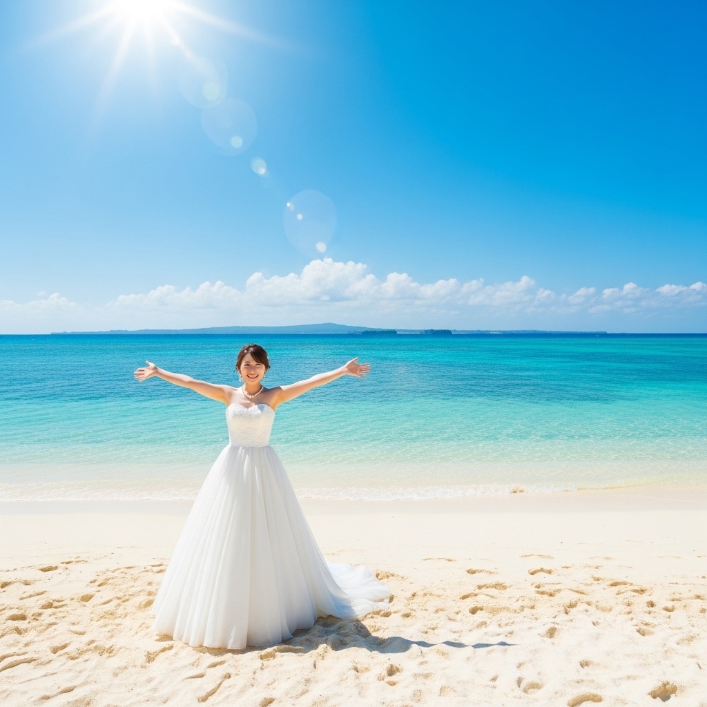 リゾートビーチの花嫁