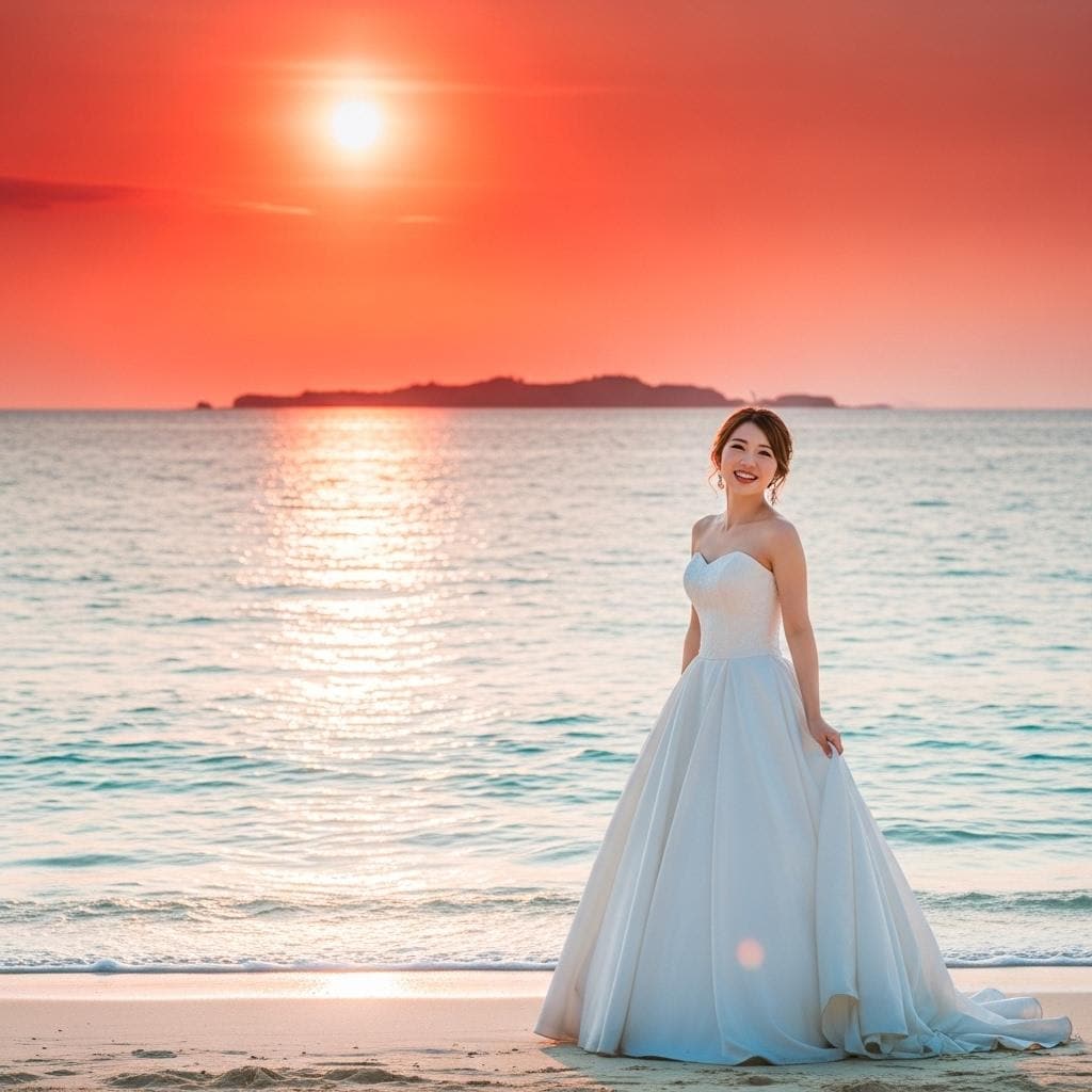 リゾートビーチの花嫁