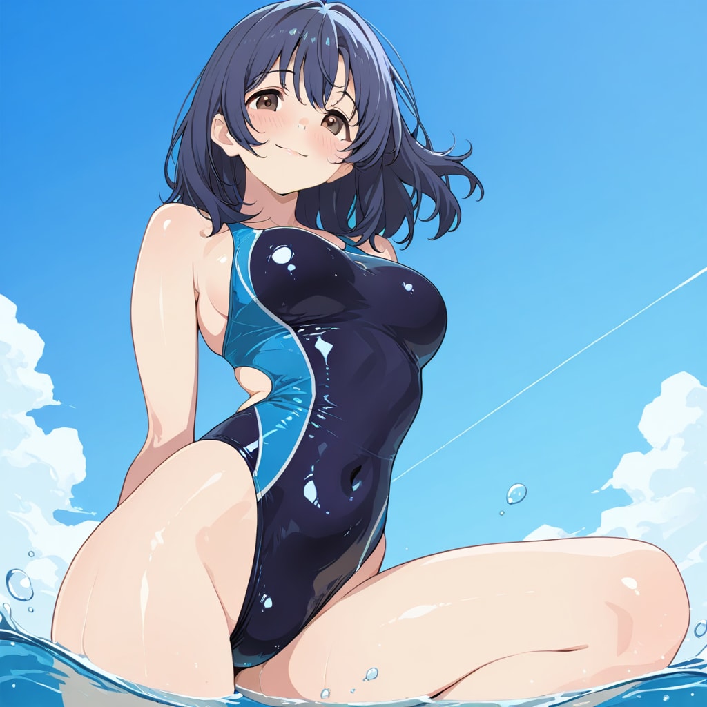 競泳水着、アプリコット