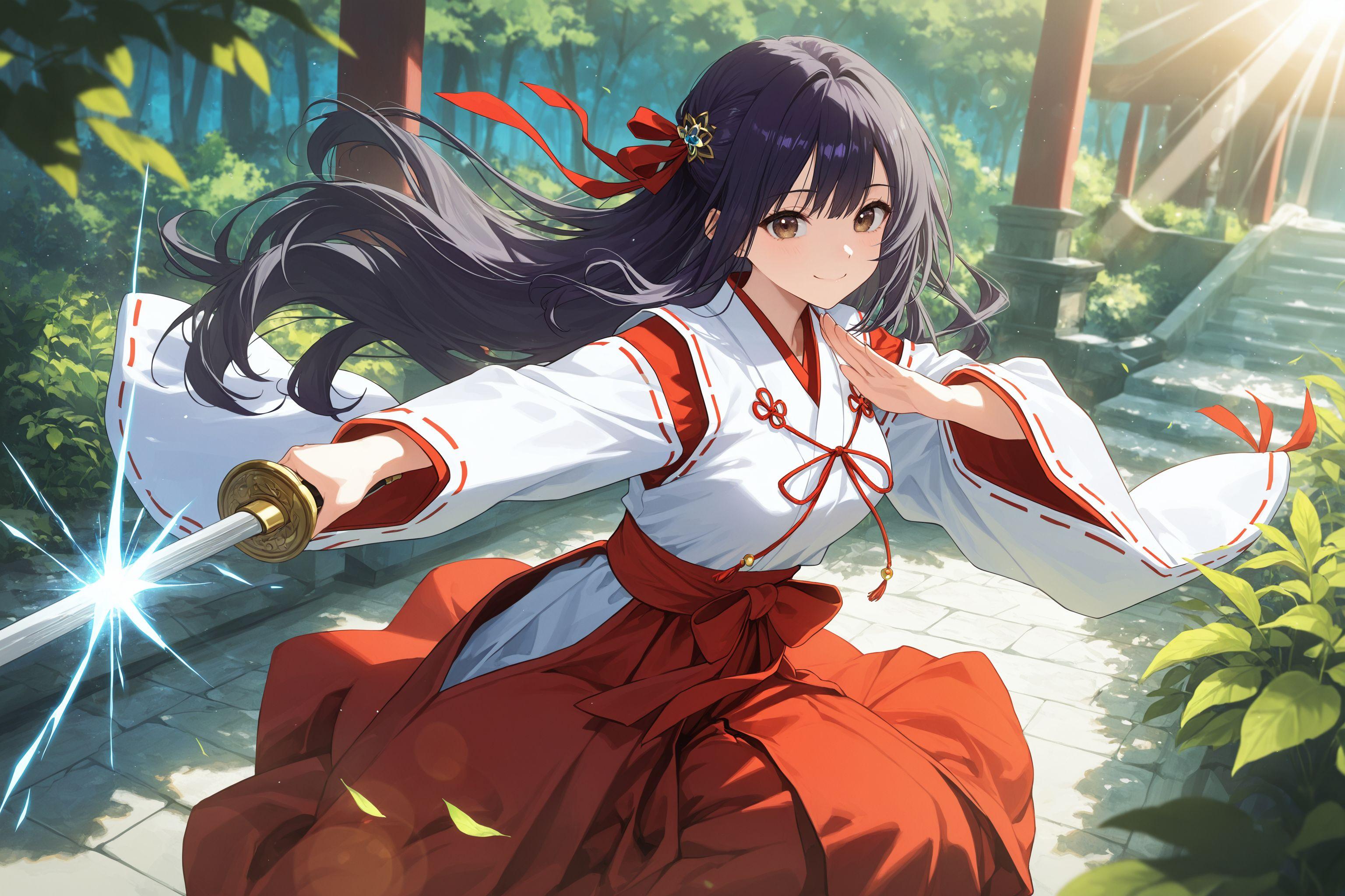 異世界神社の巫女さん（神楽さん） | の人気AIイラスト・グラビア