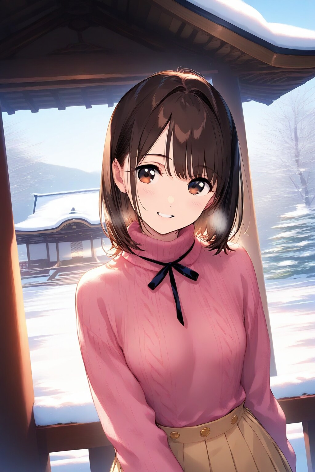 雪の庭園 | の人気AIイラスト・グラビア