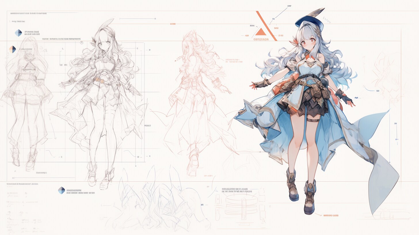 手描きのキャラクターデザイン