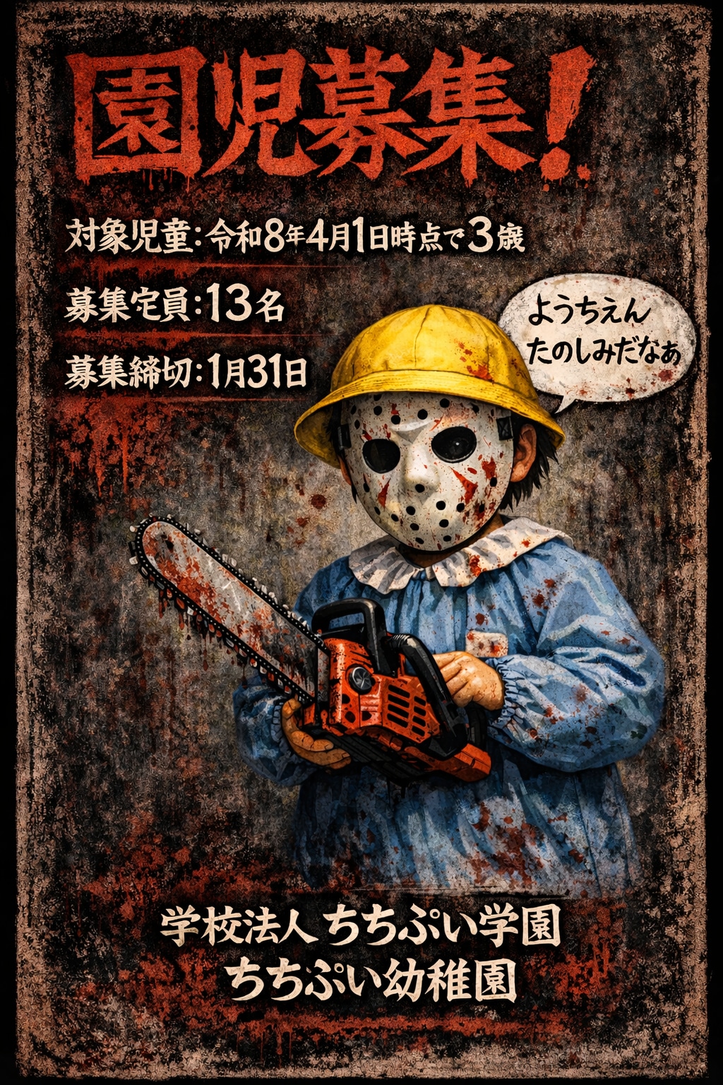 嫌すぎる園児募集のチラシ