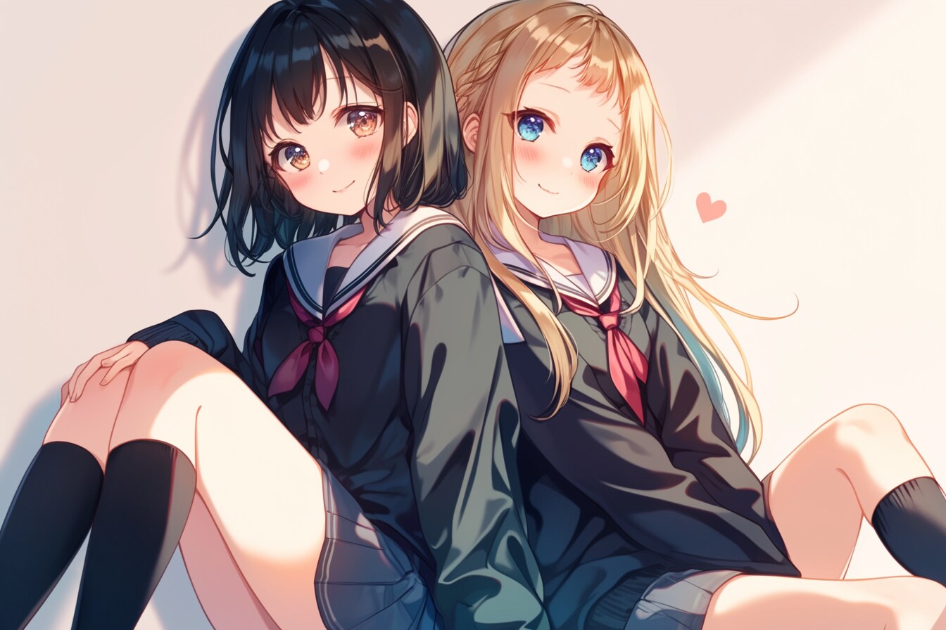 二人のJK21 | の人気AIイラスト・グラビア