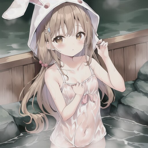 うさみみフード温泉