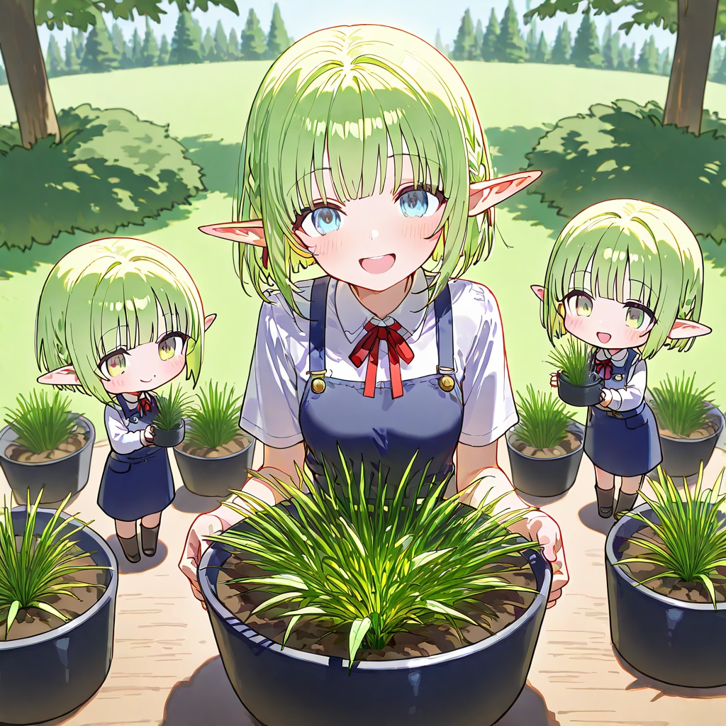 森を育むエルフたち