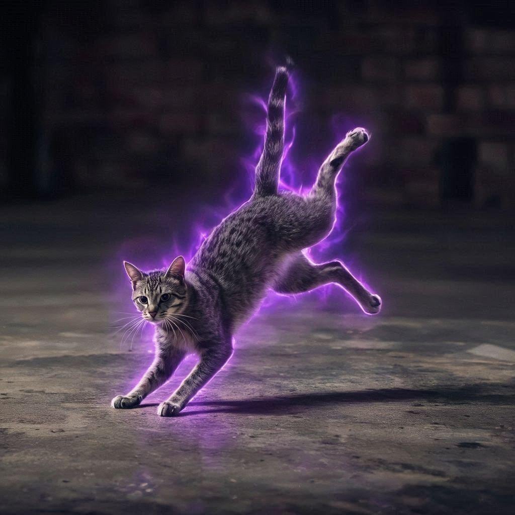 オーラを出す猫