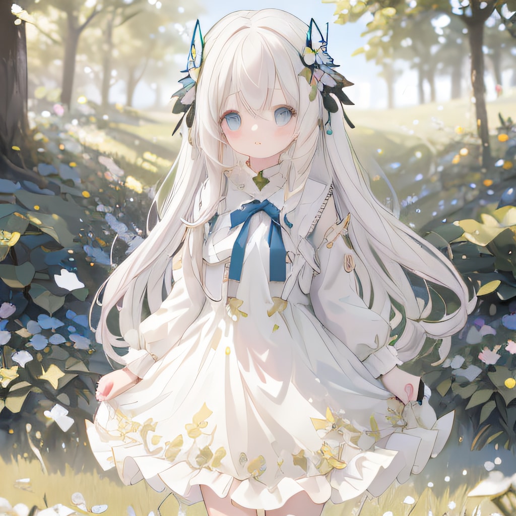 Girl with Butterfly Hair Ornament