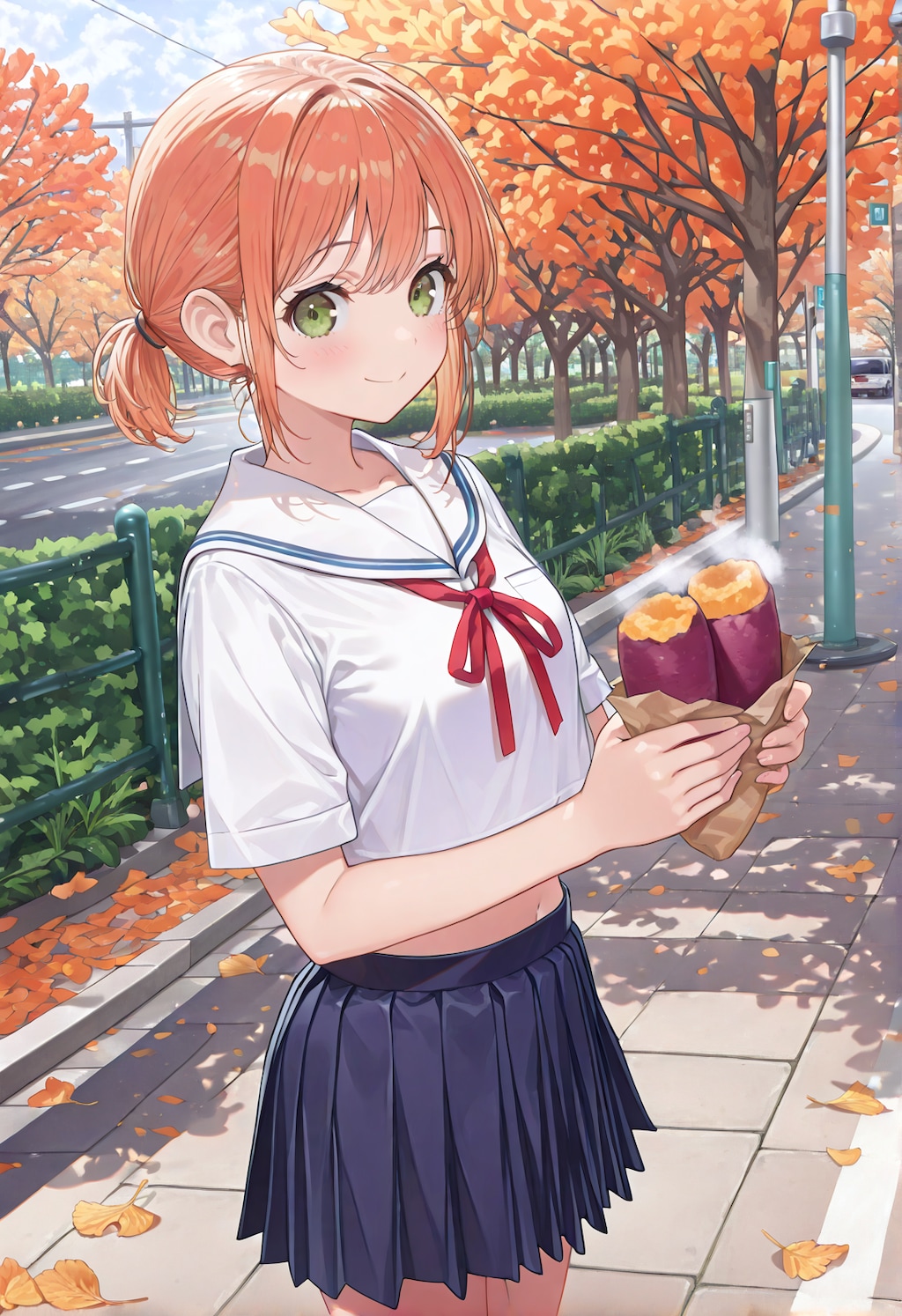 フォーシズ学園3、アキナちゃんとカエデちゃんと焼き芋